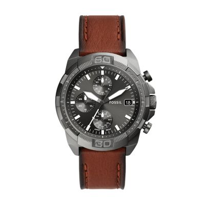 Bronson Chronograph Brown LiteHide&trade; Leather Watch