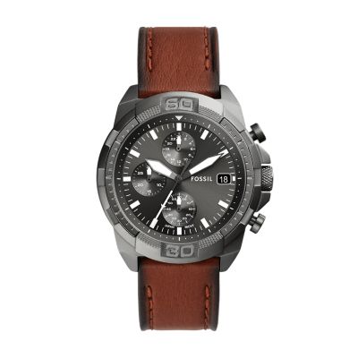 Fossil Uhr Chronograph Bronson LiteHide-Leder braun