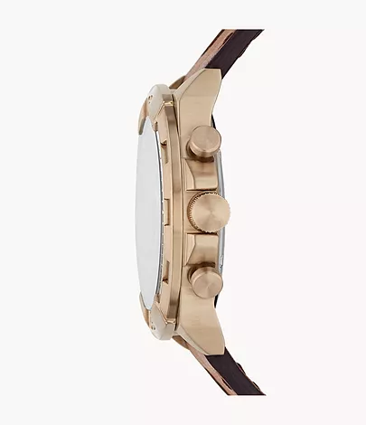 Bronson Chronograph Medium Brown Eco Leather Watch - FS5857 - Fossil