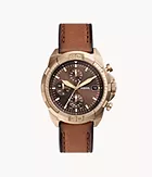 Bronson Chronograph Medium Brown Eco Leather Watch