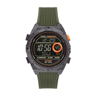 Fossil watch with digital hot sale seconds