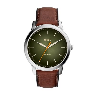 The Minimalist Three-Hand Brown Leather Watch - FS5439 - Fossil