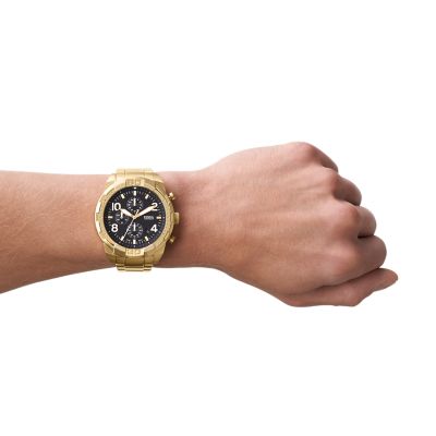 Bronson Chronograph Gold-Tone Stainless Steel Watch - FS5877 - Fossil