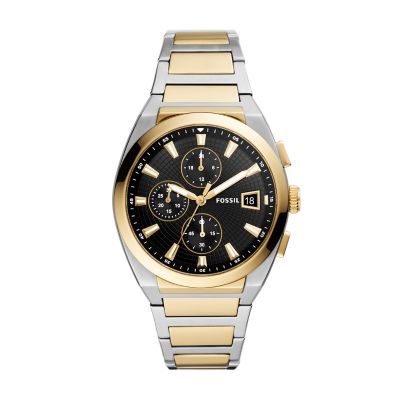 Everett Chronograph Two-Tone Stainless Steel Watch - FS5879 - Fossil