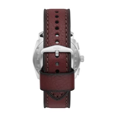 Machine Chronograph Burgundy LiteHide™ Leather Watch - FS5884 - Fossil