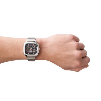 Analog digital shop watch stainless steel