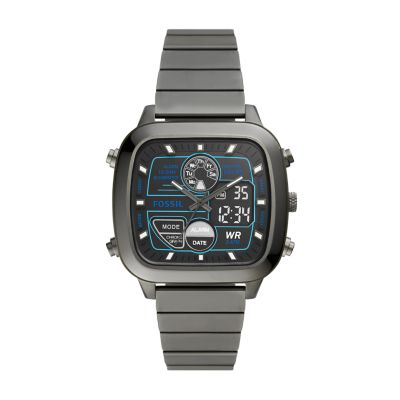 Analog digital clearance watch stainless steel