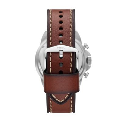 Bronson Chronograph Brown LiteHide™ Leather Watch - FS5898 - Fossil