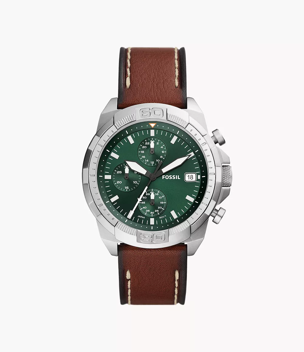 Fossil Men's Bronson Chronograph Brown Leather Watch