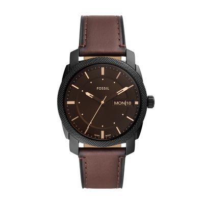 Fossil leather shop watch price