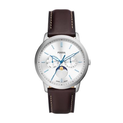 Montre phase lunaire Neutra multifonction en cuir LiteHide