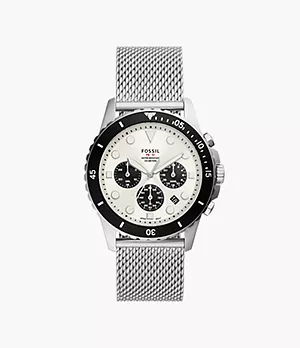 Cronografo FB-01 con bracciale in maglia d’acciaio