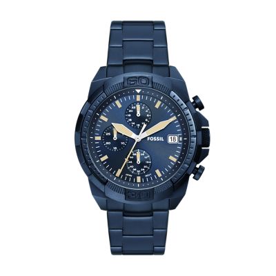 Bronson Chronograph Navy Stainless Watch Steel