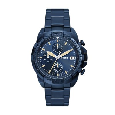 Bronson Chronograph Navy Stainless Steel Watch - FS5916 - Fossil