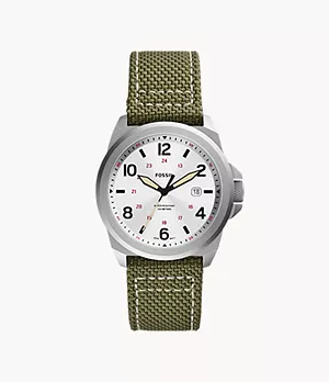 Uhr Bronson 3-Zeiger-Werk Datum Nylon olivgrün