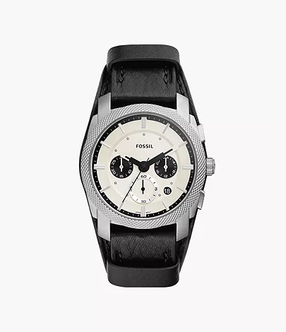 Leather FS5921 Watch Station Machine Chronograph - - Watch LiteHide™ Black