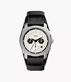 Machine Chronograph Black LiteHide™ Leather Watch