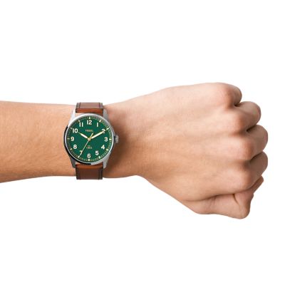 Dayliner Three-Hand Teak Leather Watch - FS5925 - Watch Station