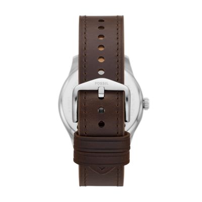 Dayliner Three-Hand Brown Leather Watch - FS5927 - Fossil