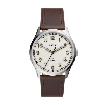 

Fossil Homme Montre Dayliner à trois aiguilles en cuir brune