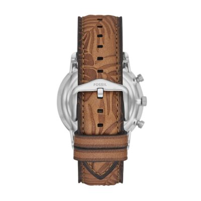 Minimalist Chronograph Tan - Watch Leather Fossil - LiteHide™ FS5928