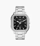 Inscription Three-Hand Date Stainless Steel Watch