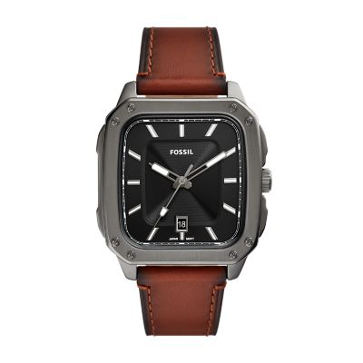 

Fossil Homme Montre Inscription à trois aiguilles avec date en cuir écoresponsable ambre