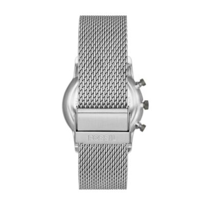 Minimalist Chronograph Stainless Steel Mesh Watch - FS5944 - Fossil