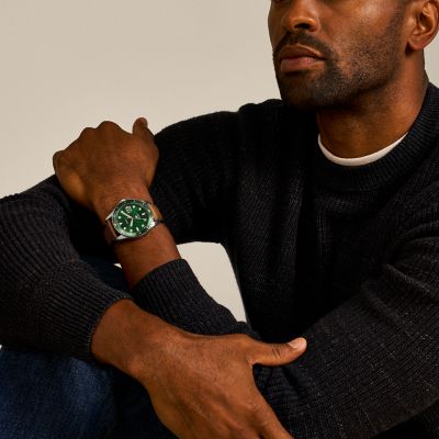 Fossil green deals strap watch