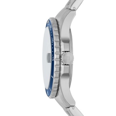 Fossil Blue Three-Hand Date Stainless Steel Watch - FS5949 - Fossil