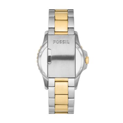 Fossil Blue Dive Three-Hand Date Two-Tone Stainless Steel Watch