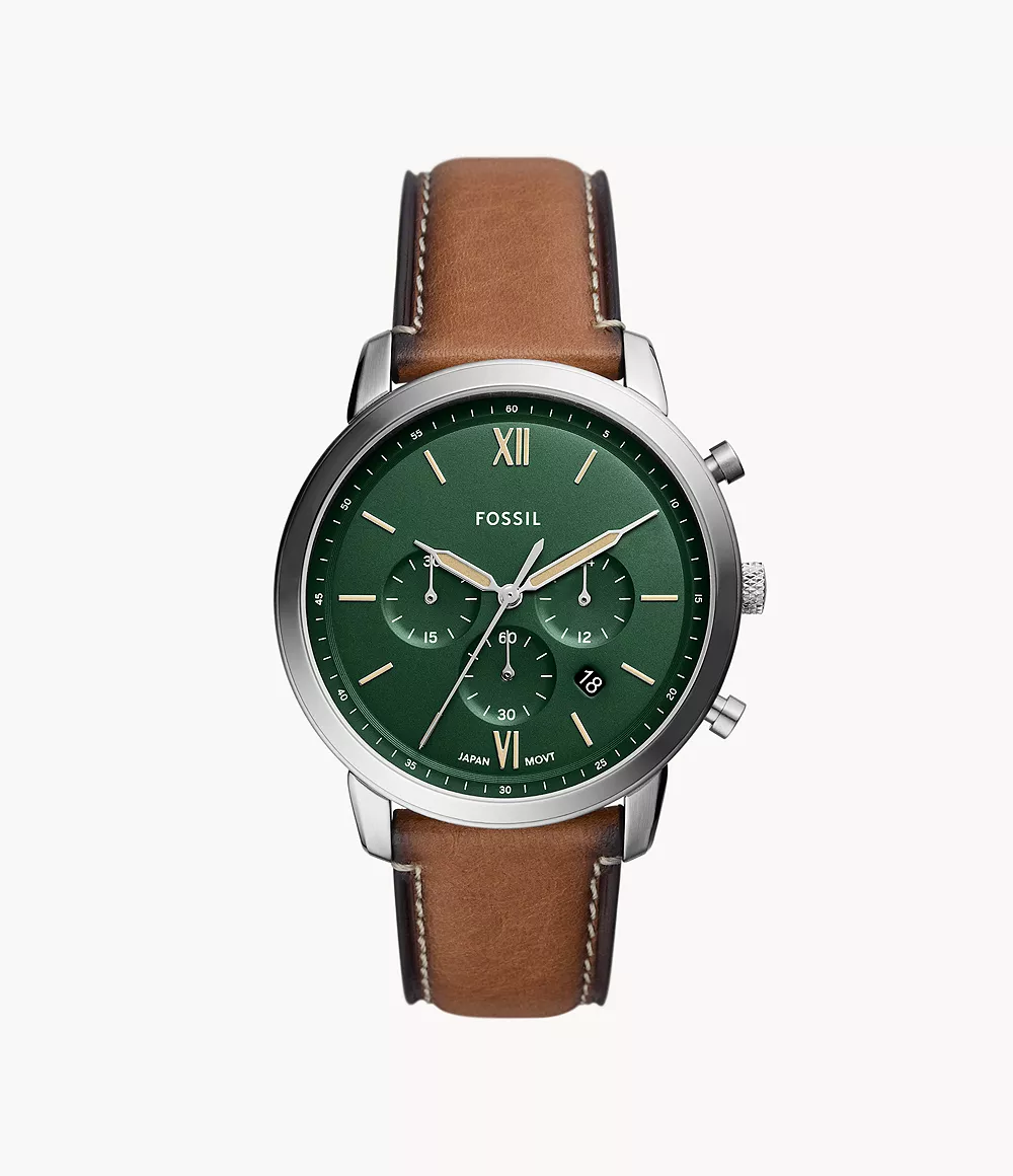 Neutra Chronograph Tan Litehidetm Leather Watch
