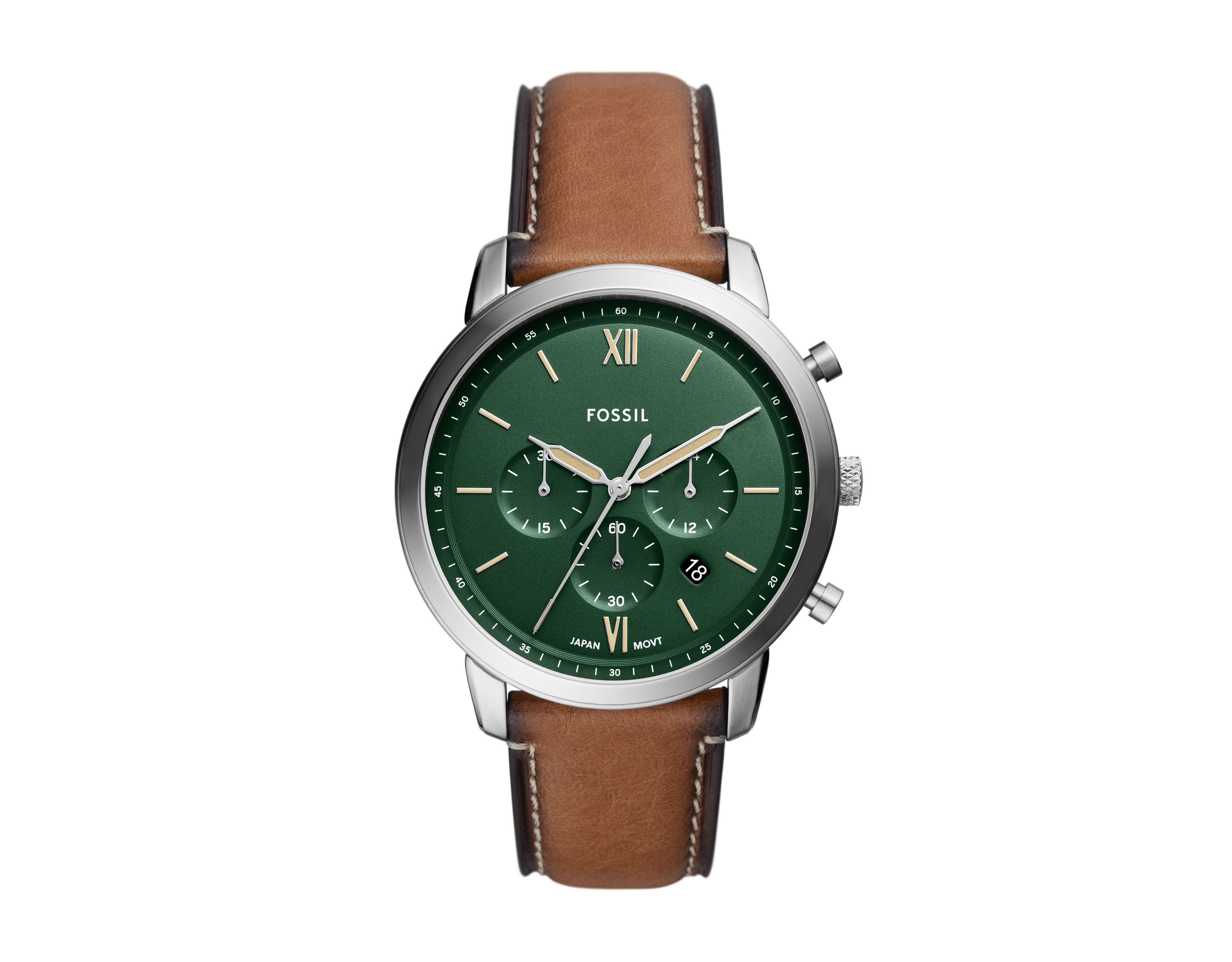 Neutra 44mm Chronograph Tan LiteHide™ Leather Watch