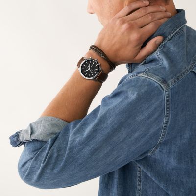 Townsman Chronograph Brown LiteHide™ Leather Watch and Bracelet