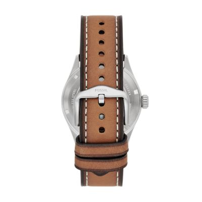 Solar-Powered LiteHide™ - Fossil FS5975 Watch Defender Luggage - Leather