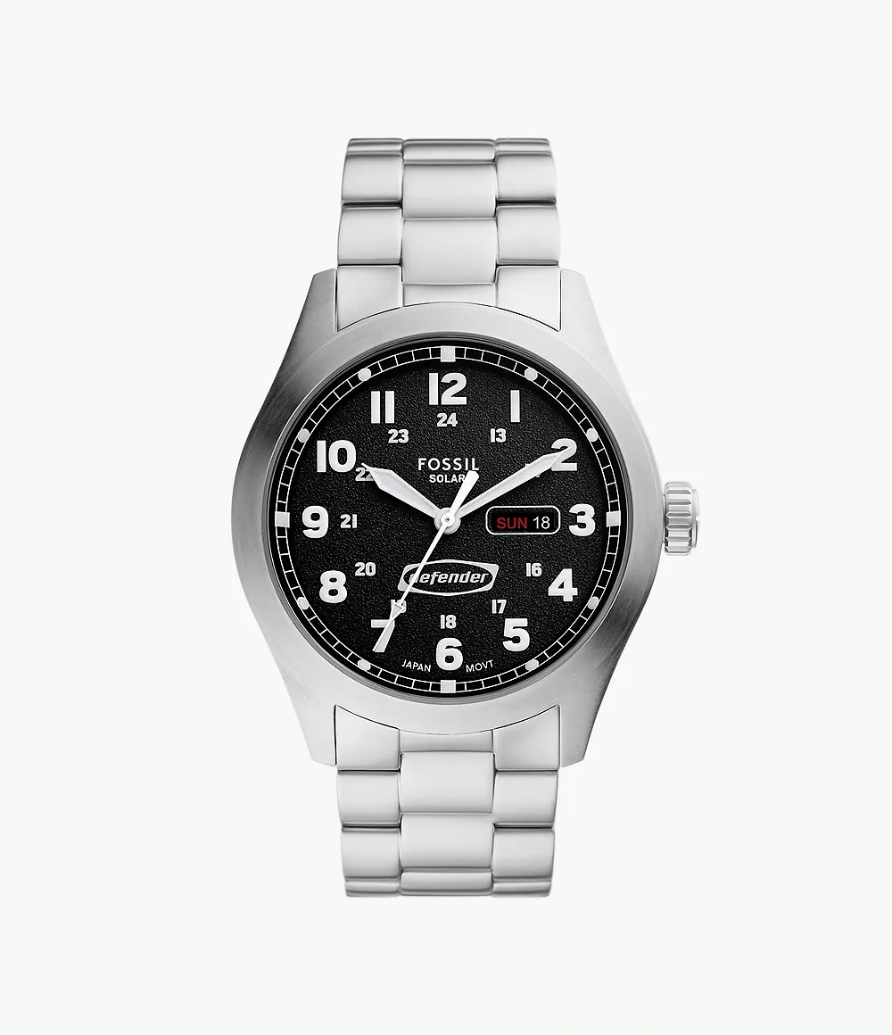 Image of Defender Solar-Powered Stainless Steel Watch