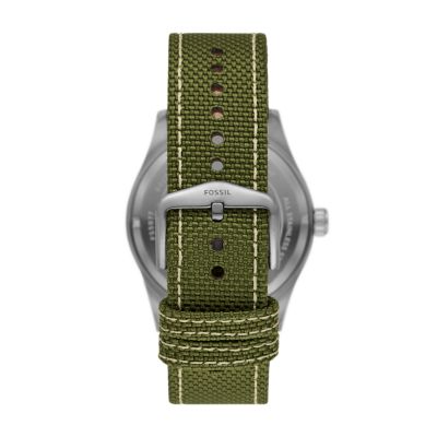 Defender Solar-Powered Olive Nylon Watch - FS5977 - Fossil