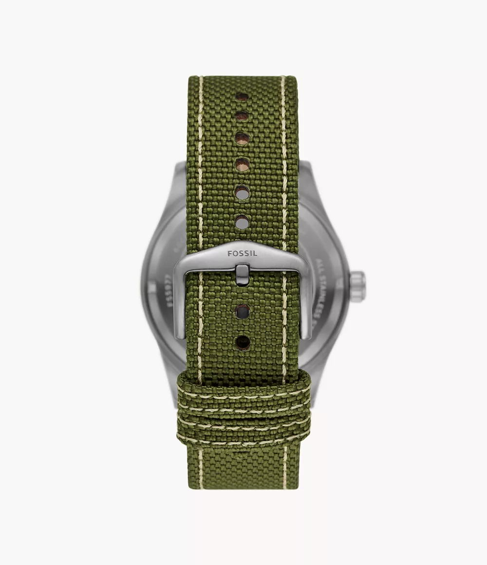 Defender Solar-Powered Olive Nylon Watch - FS5977 - Fossil