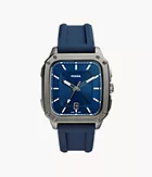 Inscription Three-Hand Date Navy Silicone Watch