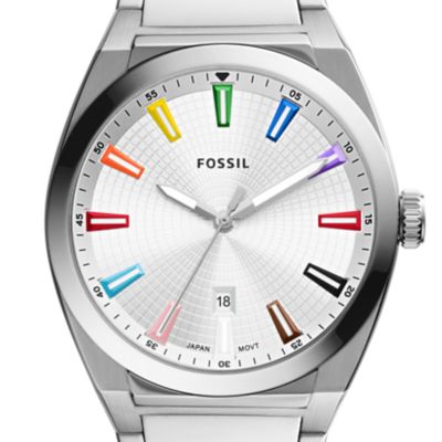 Pride Three-Hand Date Stainless Steel Watch