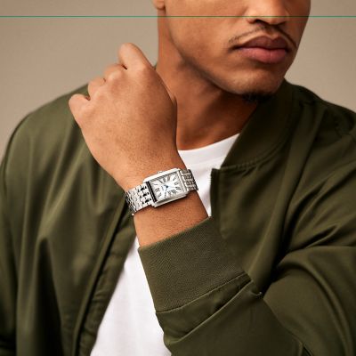 Silver Coloured Watches For Men Fossil