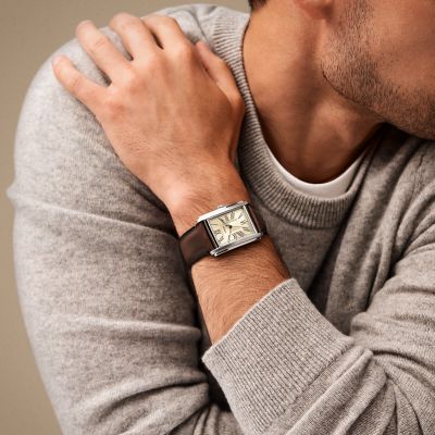 Montre fossil homme online carré