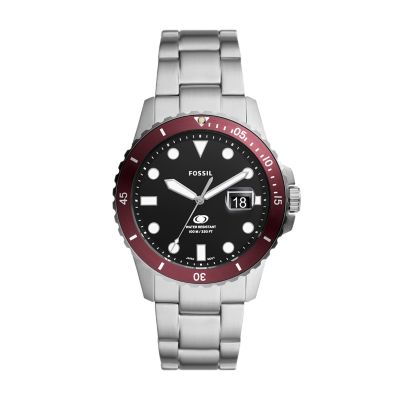 Fossil Blue Dive Three-Hand Date Stainless Steel Watch - FS6013