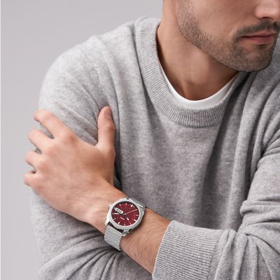 Men's Leather Watches: Shop Leather Straps & Watches for Men - Fossil