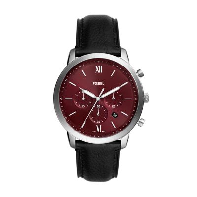 Neutra Chronograph Black LiteHide™ Leather Watch - FS6016 - Fossil