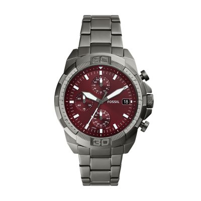Bronson Fossil Stainless - FS6017 Smoke Steel - Chronograph Watch
