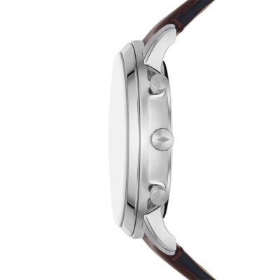 Neutra Chronograph Brown Leather Watch and Bracelet Box Set - FS6018SET -  Fossil | Quarzuhren
