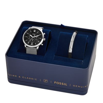 Fossil men's clearance mesh watch