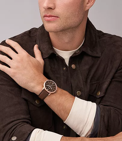 Brown - Watch Neutra - FS6026 Leather Fossil Chronograph