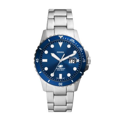 Fossil Blue Dive Three Hand Date Stainless Steel Watch FS6029 Fossil